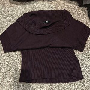 I.N. San Francisco maroon cowl neck dress, short sleeve, sweater dress